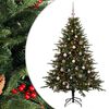 vidaXL Kunstigt juletr&aelig; med julekugle 150 cm 150 LED'er Varm hvid