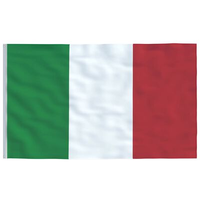 vidaXL Italien flag og flagstang 4 m aluminium