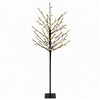 vidaXL LED-juletr&aelig; med kugler Sort 18 x 18 x 120 cm St&aring;l 150 LED'er