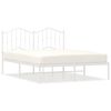 vidaXL sengeramme med sengegavl 150x200 cm metal hvid