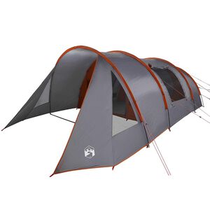 vidaXL Tunnel telt til 5 personer Gr&aring; og orange 805 x 405 x 211 cm