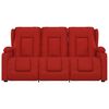 vidaXL 3-personers massagestol med kopholdere kunstlæder vinrød