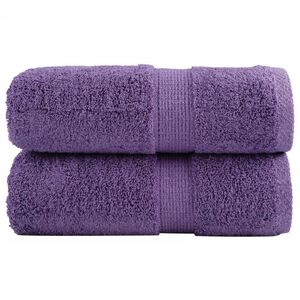 vidaXL Premium vaskeh&aring;ndkl&aelig;der SOLUND 2 stk. lilla 30x30 cm 600 gsm