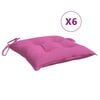 vidaXL stolehynder 6 stk. 50x50x7 cm oxfordstof pink