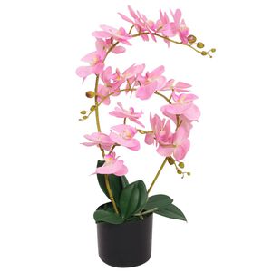 vidaXL kunstig orkid&eacute;plante med urtepotte 65 cm pink