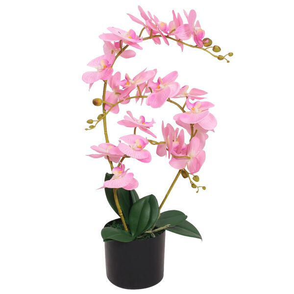 vidaXL kunstig orkid&eacute;plante med urtepotte 65 cm pink