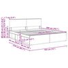 vidaXL Sengestel med hovedg&aelig;rde Sort 180 x 200 cm Konstrueret tr&aelig;