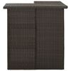 vidaXL hjørnebarbord 100x50x105 cm polyrattan brun