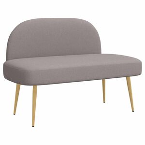 vidaXL Polstret b&aelig;nk med ryg Gr&aring;brun 110 x 60 x 76 cm