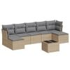 vidaXL sofas&aelig;t til haven 8 dele med hynder polyrattan beige