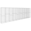 vidaXL gabionv&aelig;g med d&aelig;ksler galvaniseret st&aring;l 600 x 50 x 200 cm