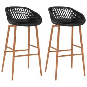 vidaXL barstole 2 stk. sort