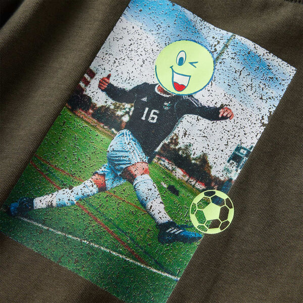 Lang&aelig;rmet T-shirt til b&oslash;rn str. 128 kakifarvet