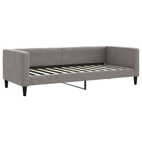 vidaXL daybed med madras 80x200 cm stof gråbrun