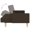 vidaXL 2-personers sovesofa med fodskammel stof m&oslash;rkebrun