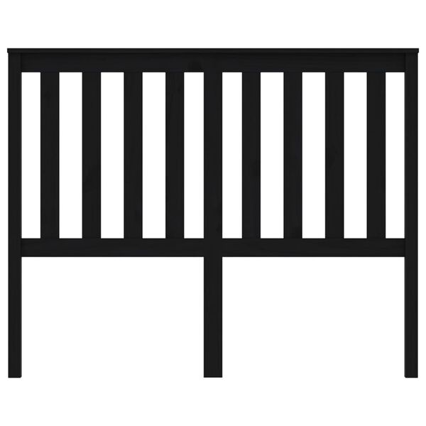 vidaXL sengeg&aelig;rde 126x6x101 cm massivt fyrretr&aelig; sort