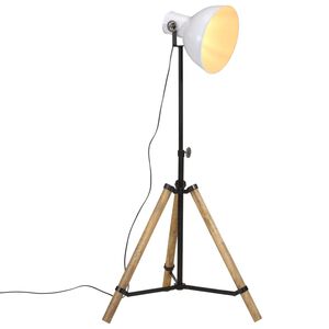 vidaXL gulvlampe 75x75x90-150 cm 25 W E27 hvid