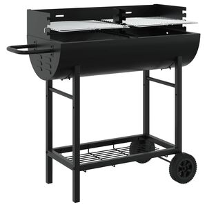 vidaXL Kulgrill 96,5 x 42,5 x 88,5 cm Sort