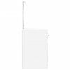 vidaXL makeupbord med LED-lys 90x50x132,5 cm konstrueret tr&aelig; hvid