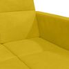 vidaXL 2-personers sovesofa med fodskammel velour gul