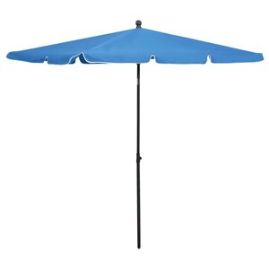 vidaXL parasol med stang 210x140 cm azurbl&aring;