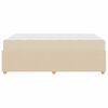 vidaXL Sengestel med madras Creme 120 x 200 cm Stof