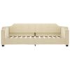 vidaXL daybed 90x200 cm stof cremefarvet