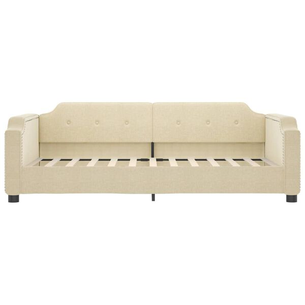 vidaXL daybed 90x200 cm stof cremefarvet