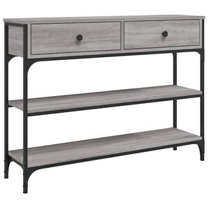 vidaXL konsolbord 100x25x75 cm konstrueret tr&aelig; gr&aring; sonoma-eg