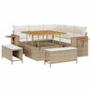 vidaXL Havesofa S&aelig;t 8 stk. Beige polyrattan