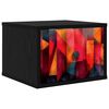 vidaXL V&aelig;gmonteret natbord HEESCH Sort eg 36 x 33 x 25 cm
