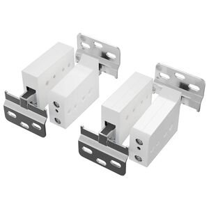 vidaXL Kabinet h&aelig;ngende beslag 2 pcs Hvid 70 x 48 x 19 mm