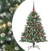 vidaXL Kunstigt juletr&aelig; Gr&oslash;n 120 cm PVC og plastik og st&aring;l