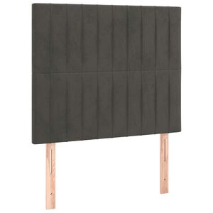 vidaXL sengegavl m&oslash;rkegr&aring; 80x5x118/128 cm fl&oslash;jl