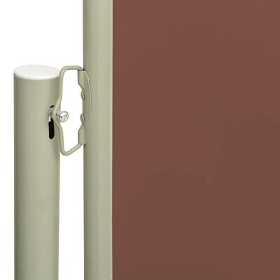 vidaXL sammenrullelig sidemarkise til terrassen 220x300 cm brun
