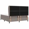vidaXL Box spring seng med madras Gr&aring;brun 180 x 200 cm Stof