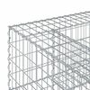 vidaXL Gabion h&oslash;jbed S&oslash;lv 80 x 80 x 40 cm Galvaniseret st&aring;l