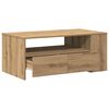 vidaXL Sofabord Artisan Egetræ 102 x 55 x 43,5 cm Konstrueret træ