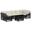 vidaXL Havesofa S&aelig;t 8 stk. Sort og Cremehvid polyrattan