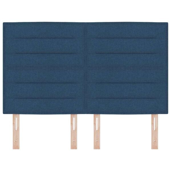 vidaXL Hovedg&aelig;rde med hovedg&aelig;rde Bl&aring; 160 cm Faux l&aelig;der