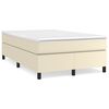 vidaXL Boxspring sengeramme 120x200 cm kunstl&aelig;der cremefarvet