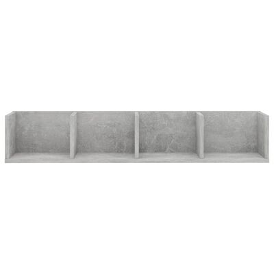 vidaXL CD-hylde 100 x 18 x 18 cm spånplade betongrå