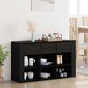 vidaXL Sideboard med skuffe Sort eg 100 x 30 x 59,5 cm Konstrueret tr&aelig;