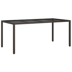 vidaXL Havem&oslash;bel Bord Brun 190 x 90 x 75 cm polyrattan