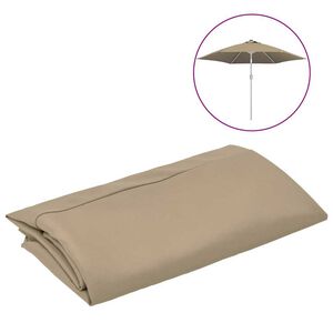 vidaXL udskiftningsdug til parasol 300 cm gr&aring;brun