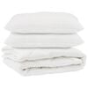 vidaXL Dyne med pude 3 stk. Hvid Microfiber