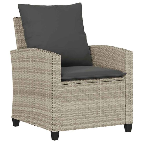 vidaXL sofasæt til haven 4 dele med hynder polyrattan lysegrå