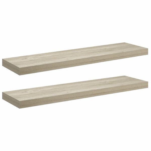 vidaXL v&aelig;ghylder 2 stk. 90x23,5x3,8 cm MDF egetr&aelig;sfarve
