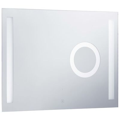 vidaXL LED-spejl til badeværelset med berøringssensor 80x60 cm