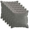 vidaXL Pudebetr&aelig;k 6 stk. HOUTEN M&oslash;rkegr&aring; 50 x 50 cm Chenille Stof